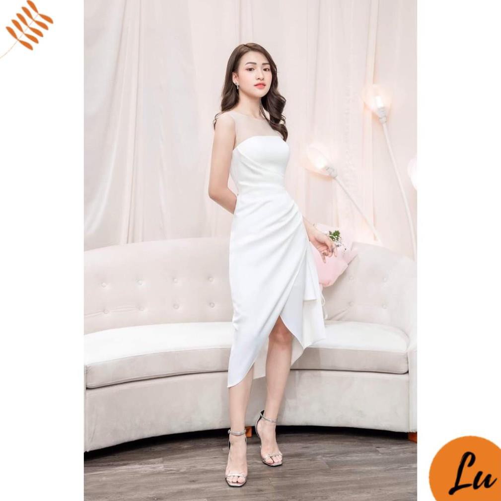 Đầm Ôm nữ LuShop Váy Body Xoăn Eo Chân Đắp Chéo May 2 Lớp hợp với Dự Tiệc Dạo Phố Đi Chơi Hàng Cao Cấp Giá Tốt