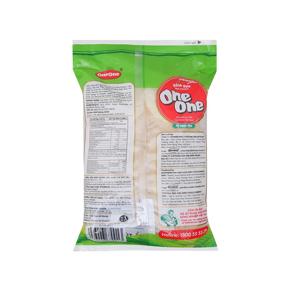 Bánh gạo vị ngọt dịu One One gói 150g - yenthu