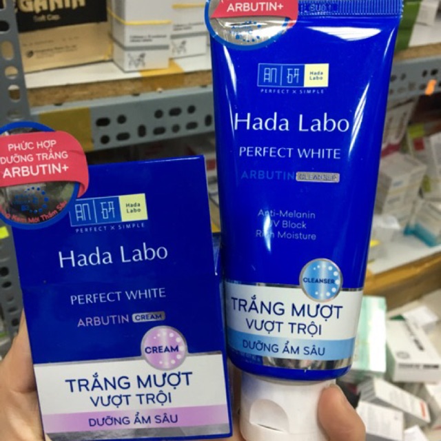 Sữa Rửa Mặt Hada Labo Và Kem Hada Labo Trắng combo