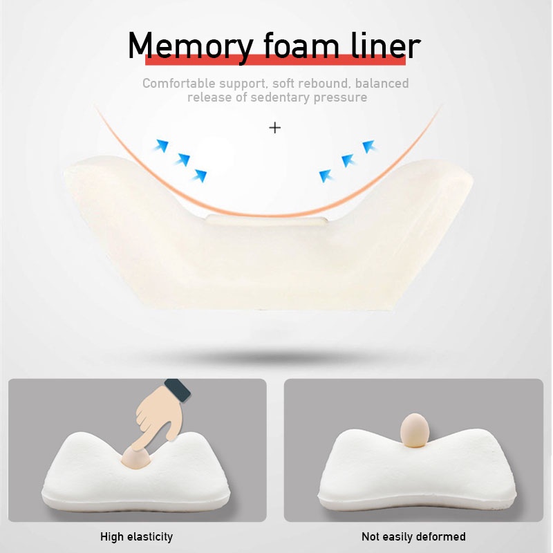 Set gối tựa đầu và đệm tựa lưng xe hơi BLALION cao su non mềm mại hỗ trợ vùng cổ và lưng (có bán lẻ)