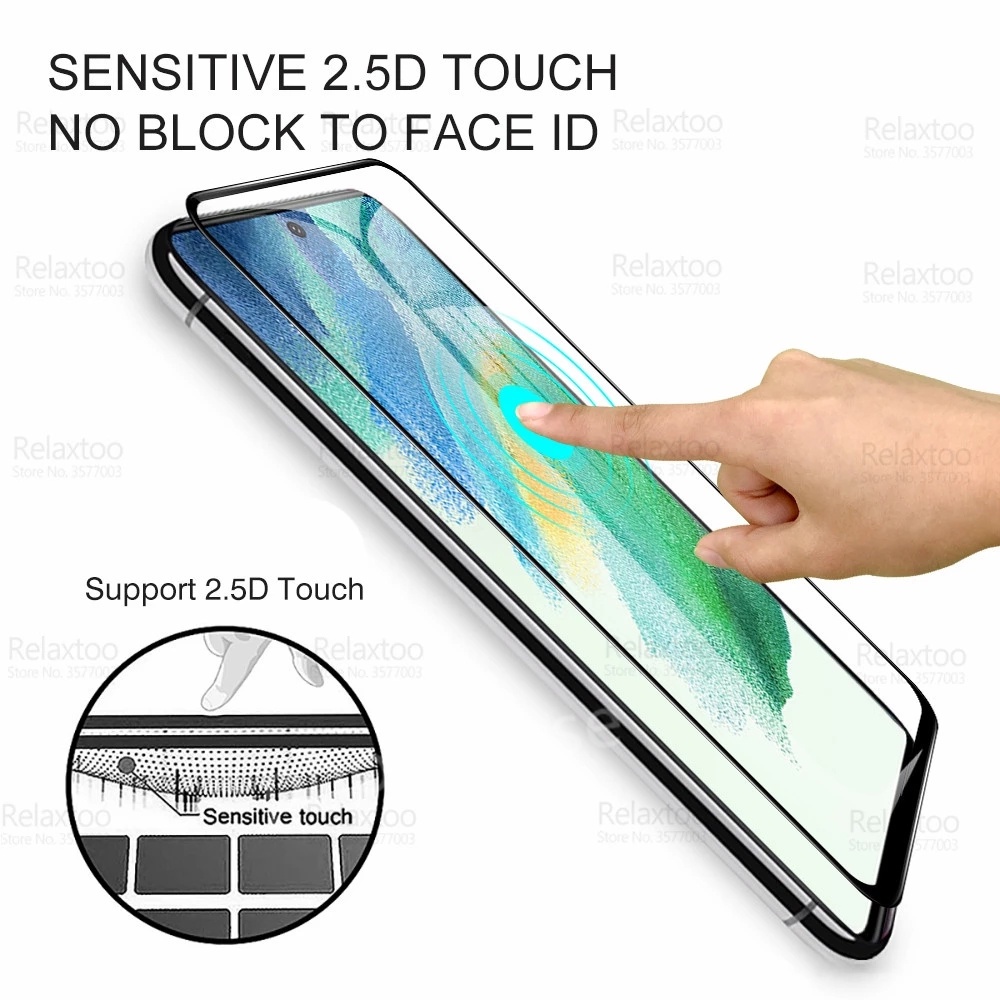 Bộ kính cường lực bảo vệ toàn màn hình và miếng dán camera 2 trong 1 cho Samsung Galaxy S22 S21 FE 5G + Plus Ultra