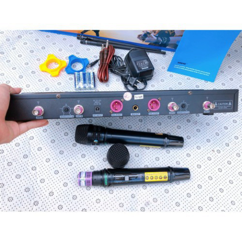 Micro karaoke không dây SHURE UGX 23 với chế độ tự ngắt(MỚI 2021) MICRO KHÔNG DÂY GIÁ RẺ - MÍC KHÔNG DÂY HÁT GIA ĐÌNH -