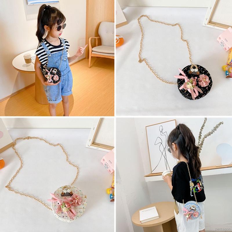 Túi Đeo Chéo Đính Hoa Phong Cách Hàn Quốc Cho Bé Gái