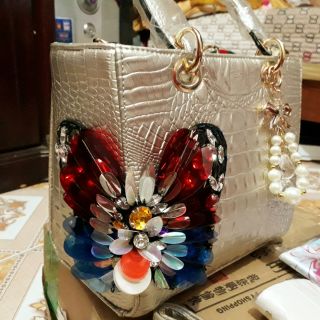 ( Order ) TÚI XÁCH ĐÍNH ĐÁ HÌNH BƯỚM QUẢNG CHÂU CAO CẤP