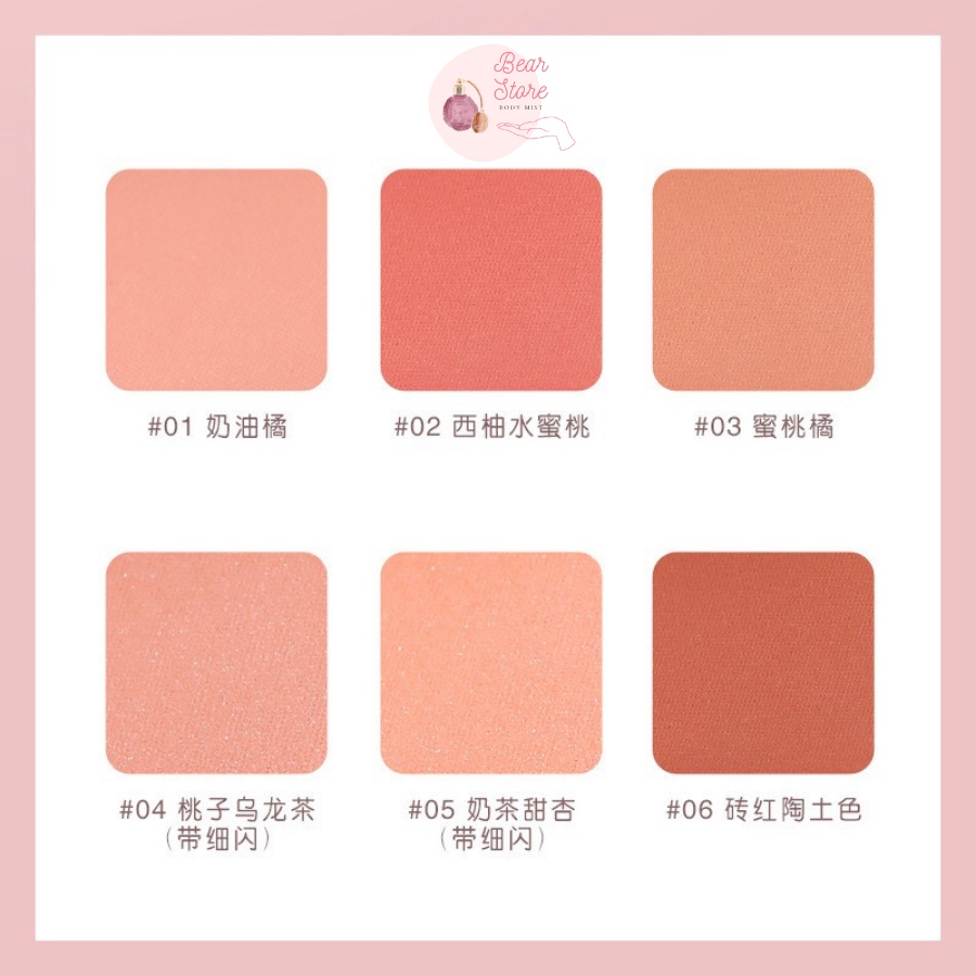 Phấn Má Hồng Đơn Sắc Lameila Blusher Color Geometry BLG6 Giúp Khuôn Mặt Rạng Ngời Hồng Hào 5g