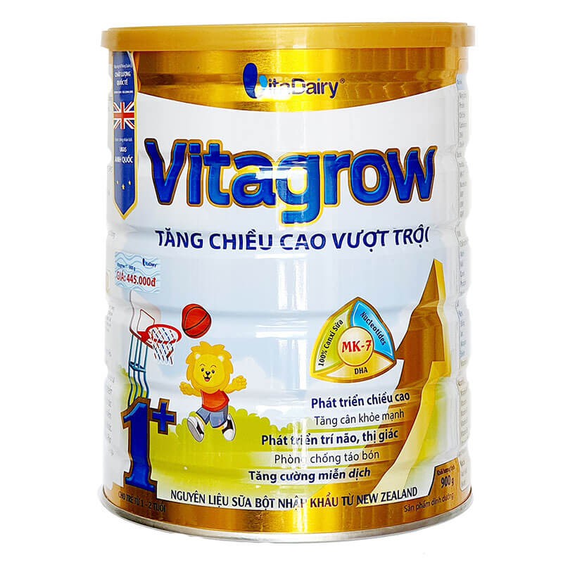 Sữa Vitagrow 1+ 900G Tăng Chiều Cao (từ 1-2 tuổi) Date 2023