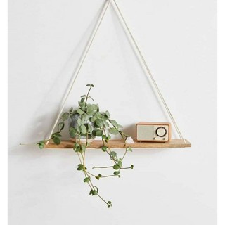 [ SET 10 kệ 279k ] Kệ treo tường gỗ thông + Dây thừng se macrame/Kích thước chuẩn 40x12 ( Dài x Rộng )