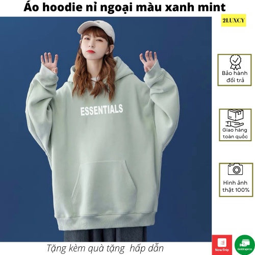 Áo khoác nỉ  Áo khoác hoodie nam nữ đẹp form rộng Unisex chất nỉ ngoại 2 lớp dày dặn - LUXCY