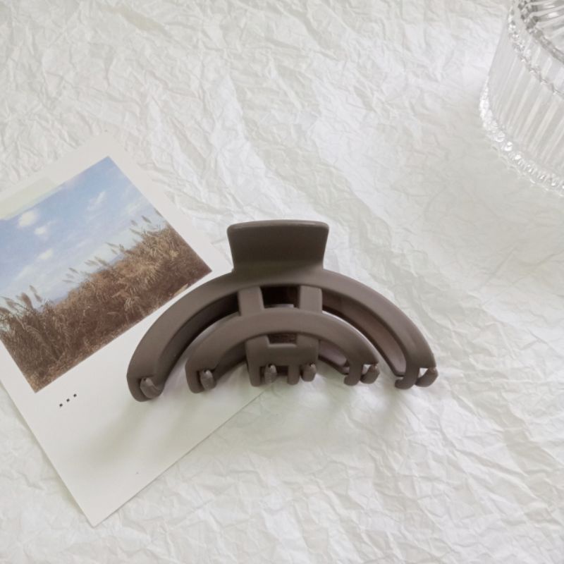 Kẹp tóc càng cua Hàn Quốc, kẹp tóc cỡ lớn màu nhám lì vintage