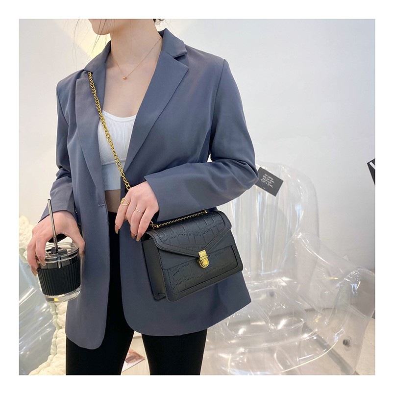 Túi xách nữ túi đeo chéo BLUE CLOUDS da trơn khoá dạng trượt phong cách- TXN57