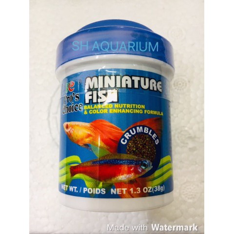 Thức ăn  Prochoice Miniature Fish cho cá thủy sinh, hạt nhỏ chìm chậm