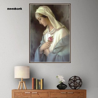Bộ tranh đính đá tự làm hình Đức mẹ Mary dễ thương