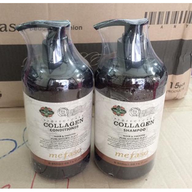 Bộ dầu gội xả Collagen Argan mefaso (Ý)