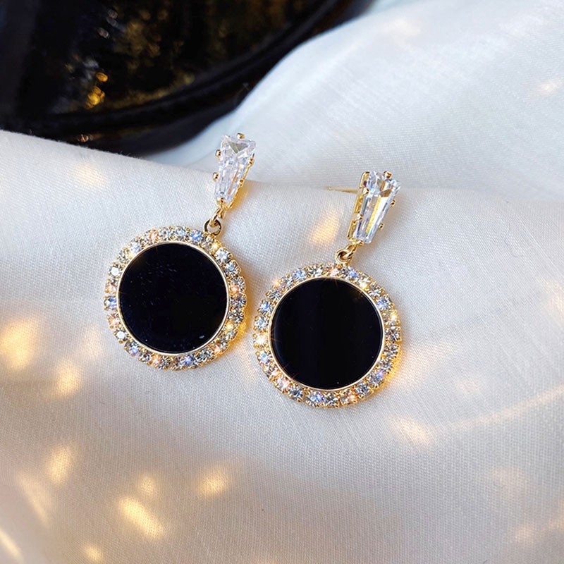 Bông tai tròn mạ bạc 925 kiểu dáng xinh xắn cho nữ