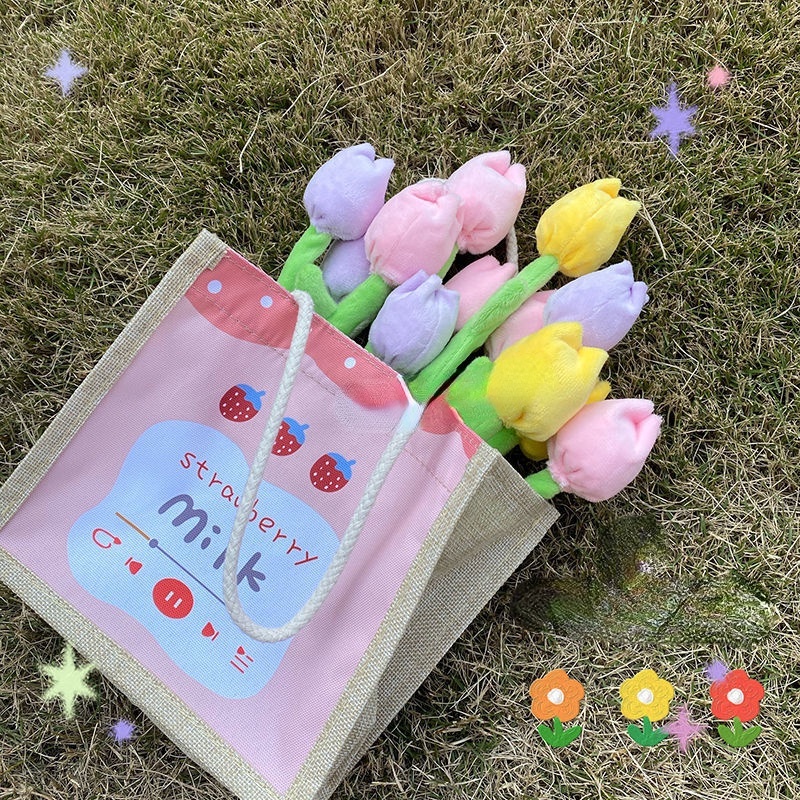 Hoa Tulip Nhồi Bông Trang Trí Bàn Làm Việc/Làm Đạo Cụ Chụp Ảnh