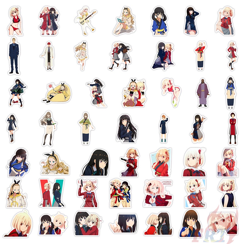 ❉ Lycoris Recoil Series 01 Stickers ❉ 50Pcs/Set DIY Luggage Laptop Skateboard Doodle Decals Stickers