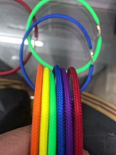 Dây lưới 4mm bọc 1 sợi dây nguồn custom