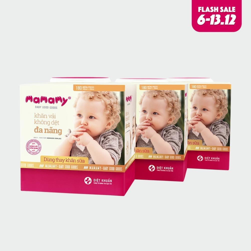 Combo 4 Hộp Khăn khô đa năng Mamamy 180 tờ