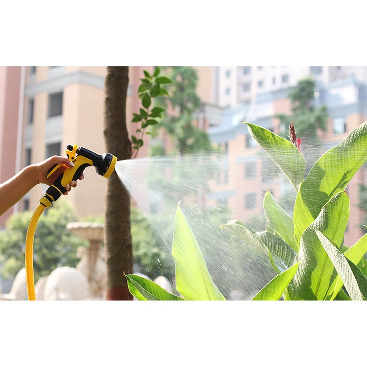 Bộ vòi xịt đầu to tưới nước rửa xe full phụ kiện 5 trong 1, có 10 chế độ phun nước bền đẹp