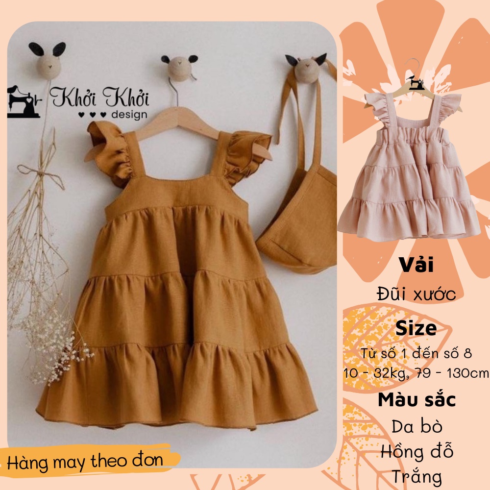 INS BABY GIRL Váy dáng công chúa xòe 3 tầng cho bé gái