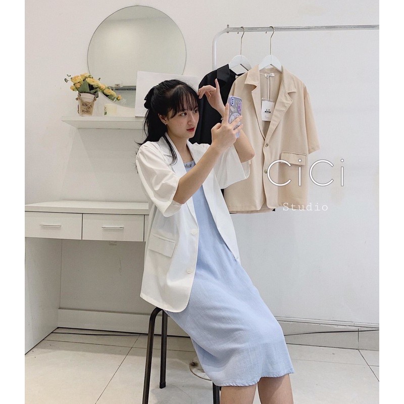 Áo Blazer Vest Ngắn Tay Chất Siêu Đẹp | BigBuy360 - bigbuy360.vn
