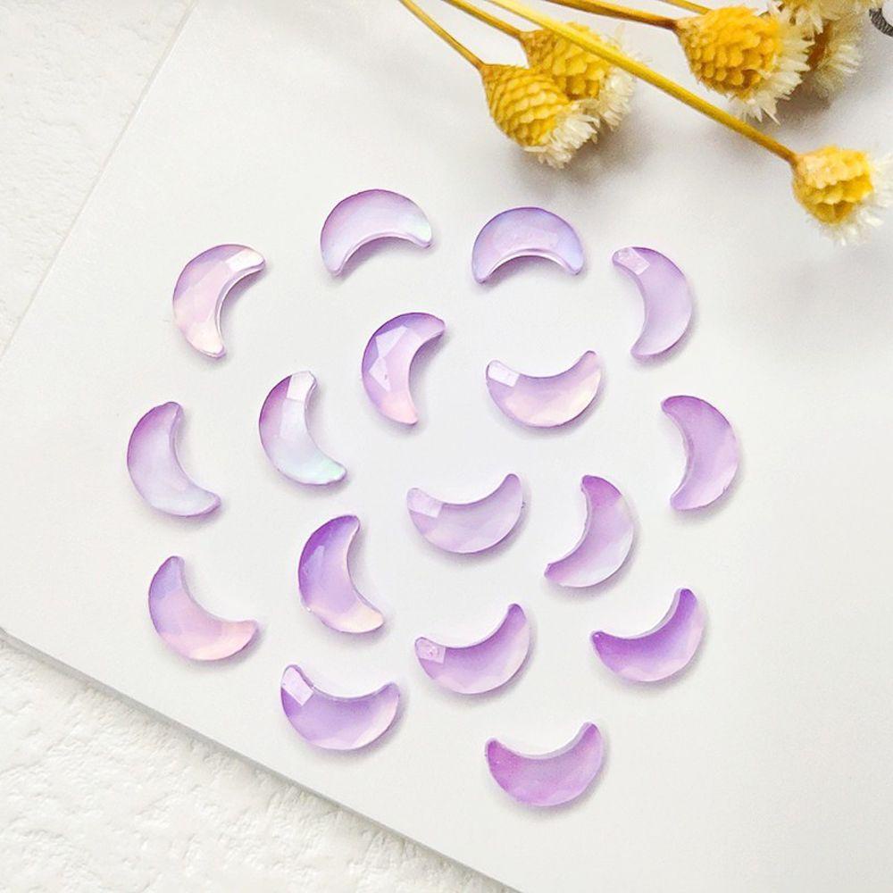 Phụ Kiện Trang Trí Móng Tay Dạ Quang Trong Suốt Hình Gấu / Bướm / Mặt Trăng / Trái Tim Thời Trang DIY