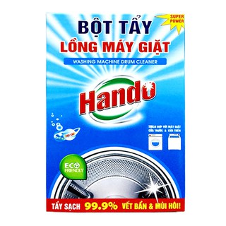 Hộp gồm 2 gói bột tẩy lồng máy giặt Hando siêu sạch 200g