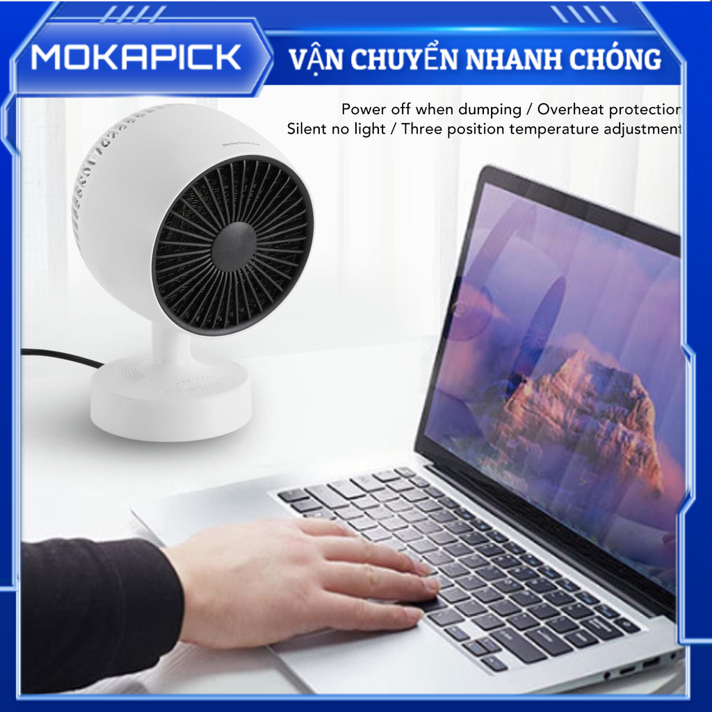 Mokapick Quạt Sưởi Di Động Cả Lạnh và Ấm Sử Dụng Máy Không Gian Mini Góc Có Thể Điều Chỉnh Cho Tính Để Bàn Văn Phòng Tại Nhà 100‑240V