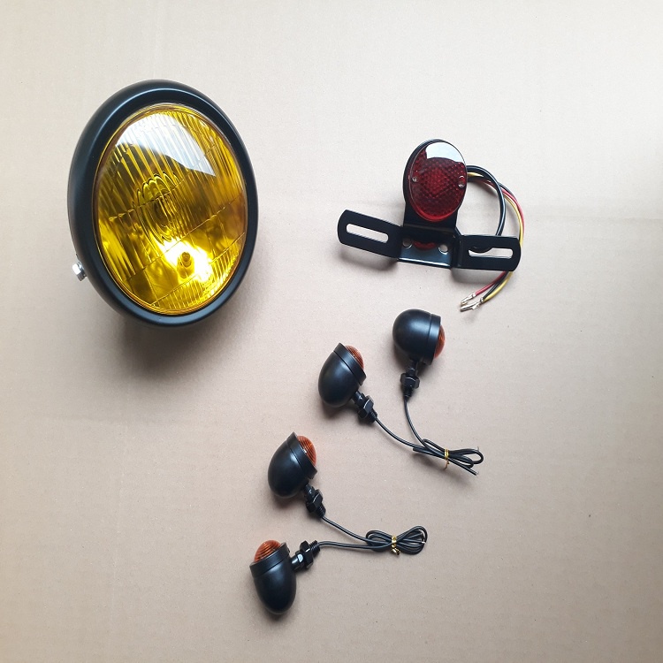 COMBO Đèn pha suzuki đèn hậu tổ ong xi nhan classic hột vịt bé độ Cafe Racer Tracker Win 67 Dream Cub và các loại xe