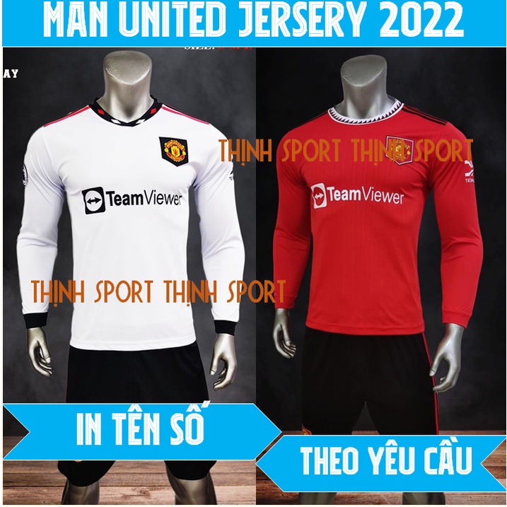 Áo đá banh CLB MU dài tay