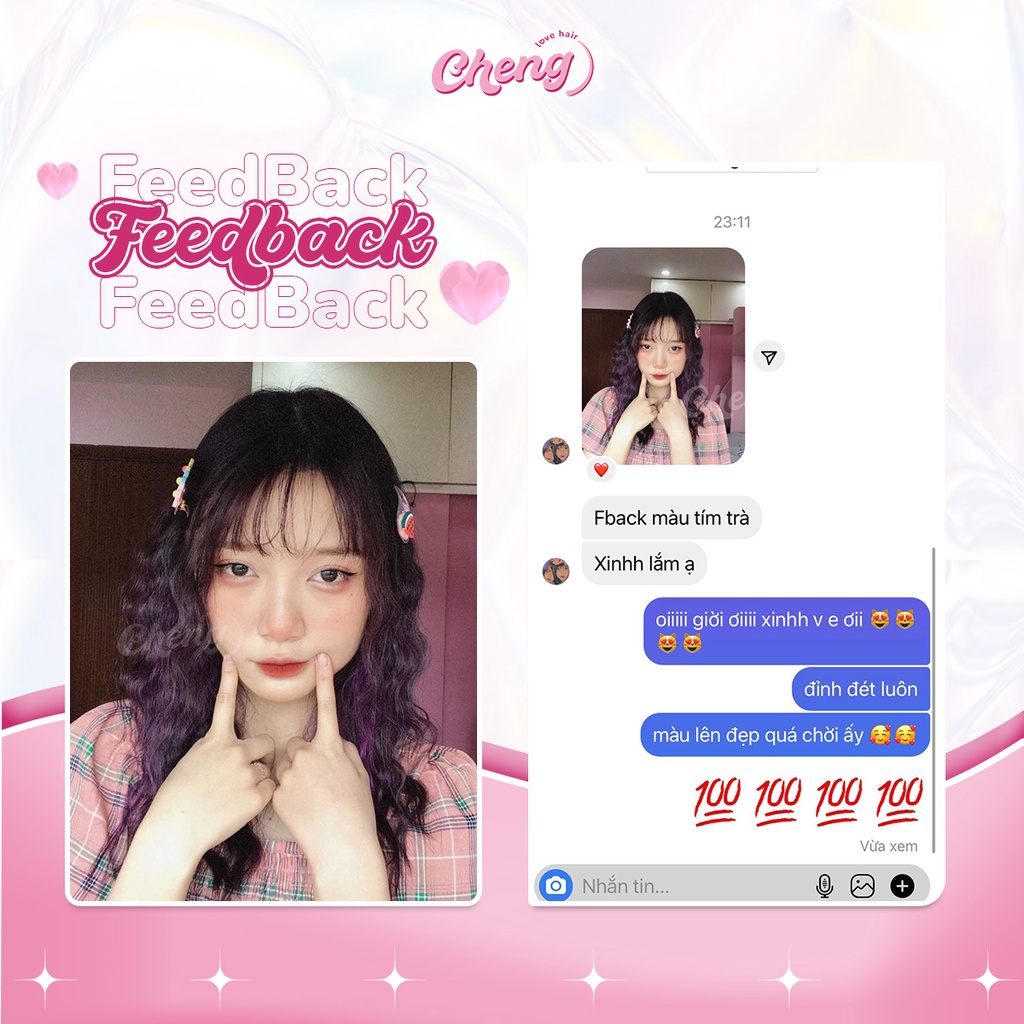 Thuốc Nhuộm Tóc Màu TÍM TRÀ Không Tẩy | Chenglovehair, Chenglovehairs