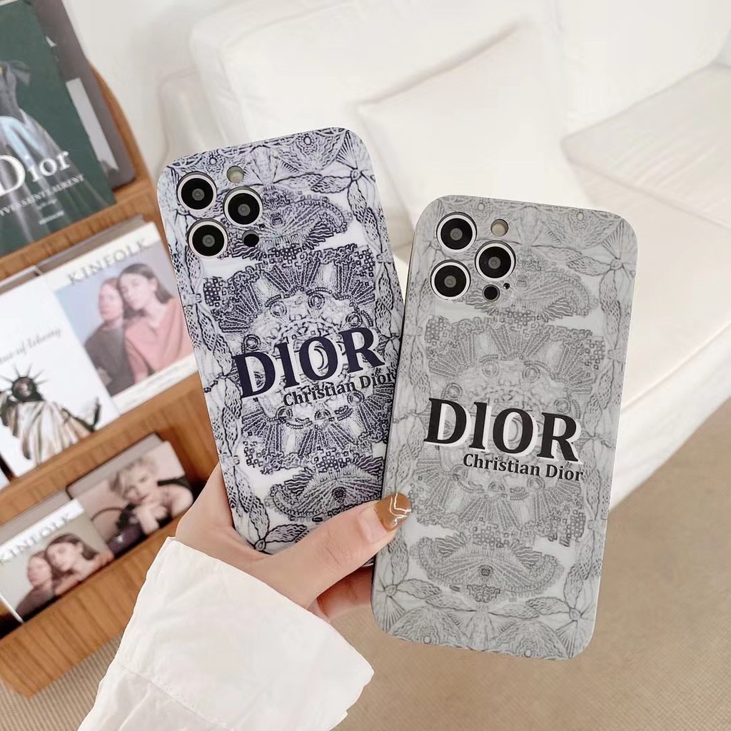 Ốp điện thoại họa tiết Dior thời trang cho Iphone 7 8 + X Xr Xsmax 11 Pro Pro Max 12mini 12 Pro Promax