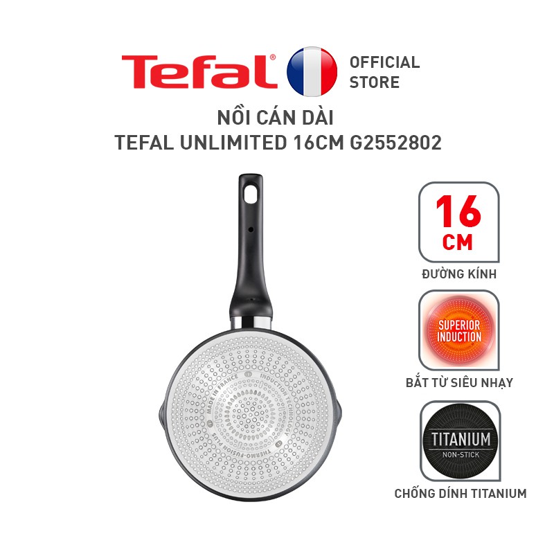 [Mã LIFETF154 giảm 12% đơn 350K] Nồi cán dài/ quánh Tefal Unlimited 16cm