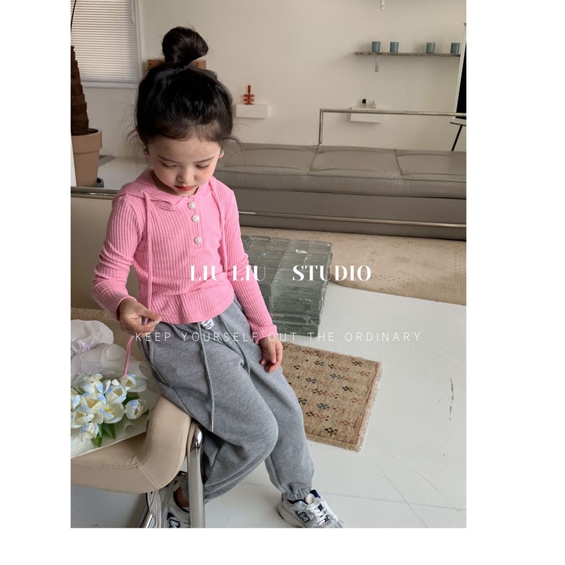 Set Áo Hoodie Và Quần Dài Dáng Rộng Thời Trang Xuân Thu Cho Bé Gái