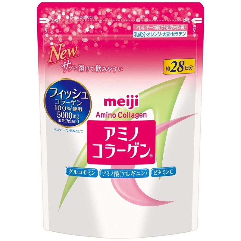 (New) Bột amino Collagen Meiji Nhật Bản 196g