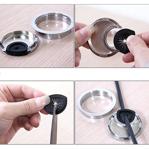 NẮP LUỒN DÂY ĐIỆN TRÒN INOX - 1CÁI hàng cao cấp