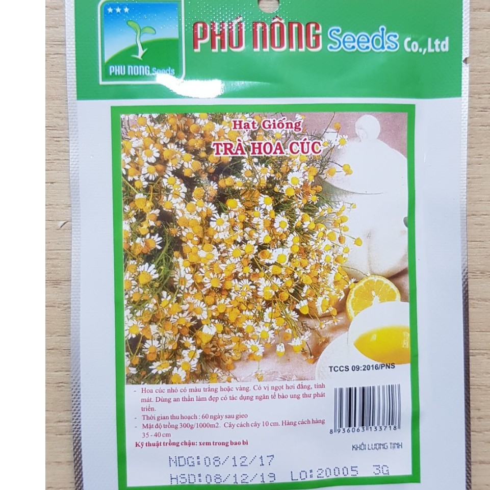 Hạt giống trà hoa cúc Phú Nông 3 gr