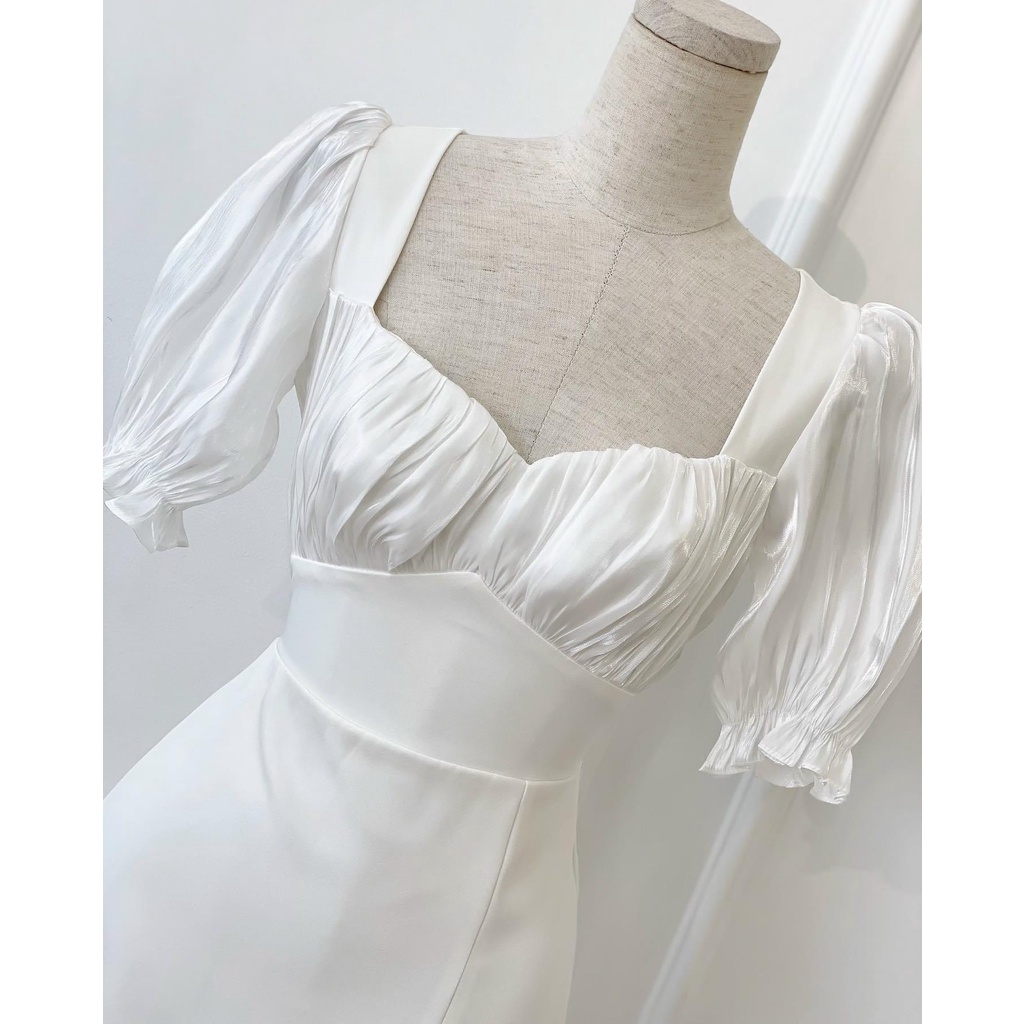 Đầm tiệc JOLIE tay bồng bo xẻ đùi (Có Bigsize)