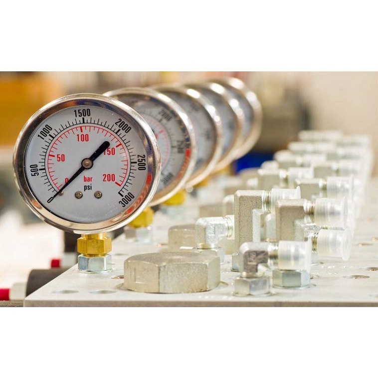 ĐỒNG HỒ DẦU ĐO ÁP SUẤT HƠI KHÍ NÉN PHI 63MM LOẠI 5,7,10,15,20,25,50,100,250,400,500 kg