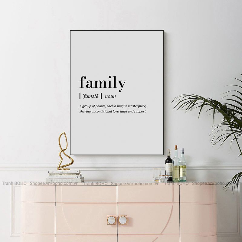 Tranh Canvas Decor - Tranh chữ treo tường 50*70cm - Tặng đinh 3 chân treo tranh