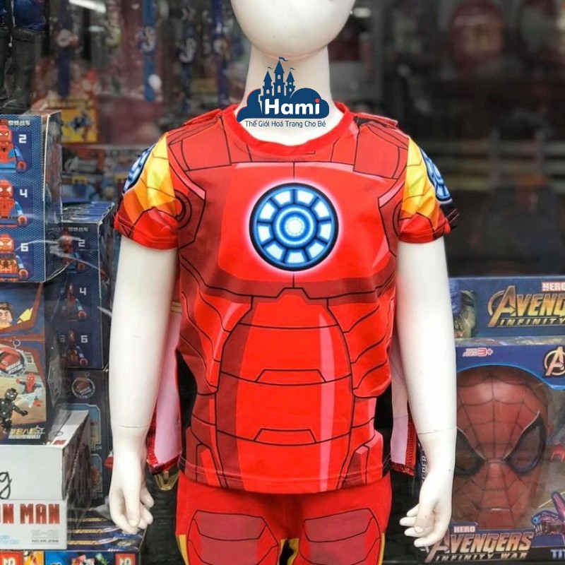 Bộ đồ siêu nhân thun lạnh cho bé trai, quần áo siêu anh hùng spiderman, ironman, captain america, hulk, thor