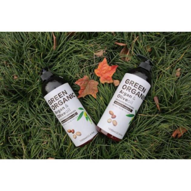 SIÊU RẺ CẶP DẦU GỘI DẦU XẢ GREEN ORGANIC NHẬT BẢN 1000ML-HƯƠNG NƯỚC HOA