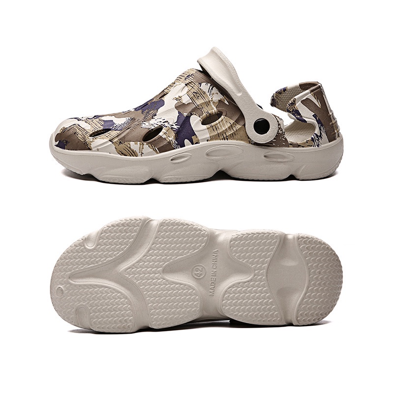Xăng đan Đi Biển Mùa Hè Thoải Mái Chống Thấm Nước Họa Tiết Rằn Ri Kích Thước 40-47 Cho Nam Giới # 13