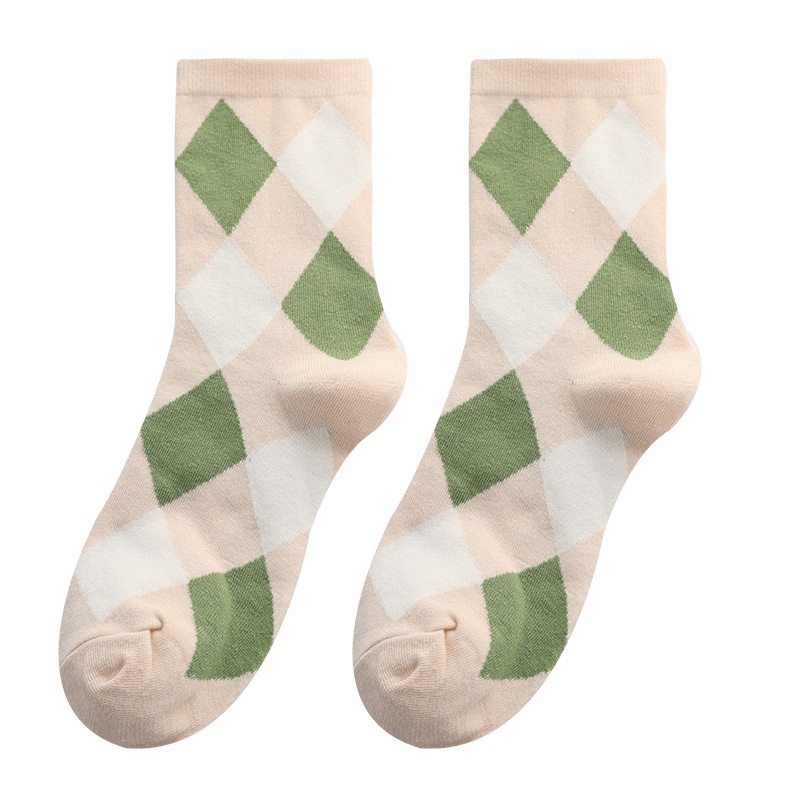 Vớ Cotton Mỏng Màu Xanh Lá Dễ Thương Phong Cách Nhật Bản Thời Trang Mùa Hè Cho Nữ