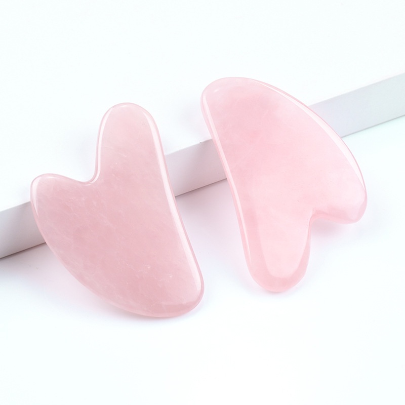 Miếng Cạo Gió Salorie Mát-Xa Da Nâng Cơ Mặt Bằng Nhựa Resin Tự Nhiên Kèm Túi Đựng Bằng Lụa Màu Hồng