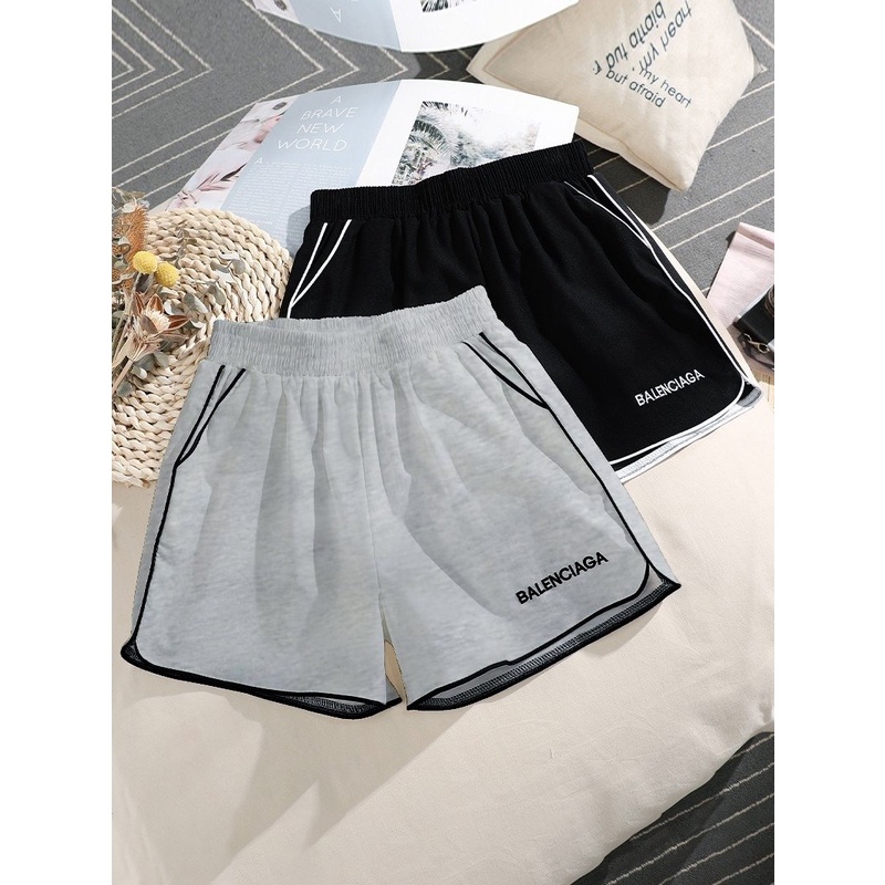 Quần short nữ (40-58kg) thêu chữ "Balenciaga". Thiết kế mới năng động, chất liệu co dãn, thoáng mát. HT26 | BigBuy360 - bigbuy360.vn
