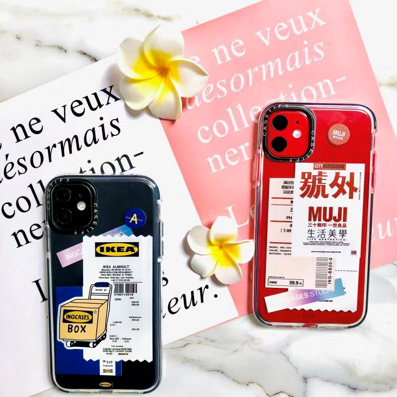 Ốp Lưng Samsung Note 20 A21s A71 A70 A51 A50 A30 A20 M12 A12 S30 S21 S20 A7 2018 J7 Prime Phone Case Invoice Fashion Clear Transparent TPU Soft Shell Protective Anti-fall Cover