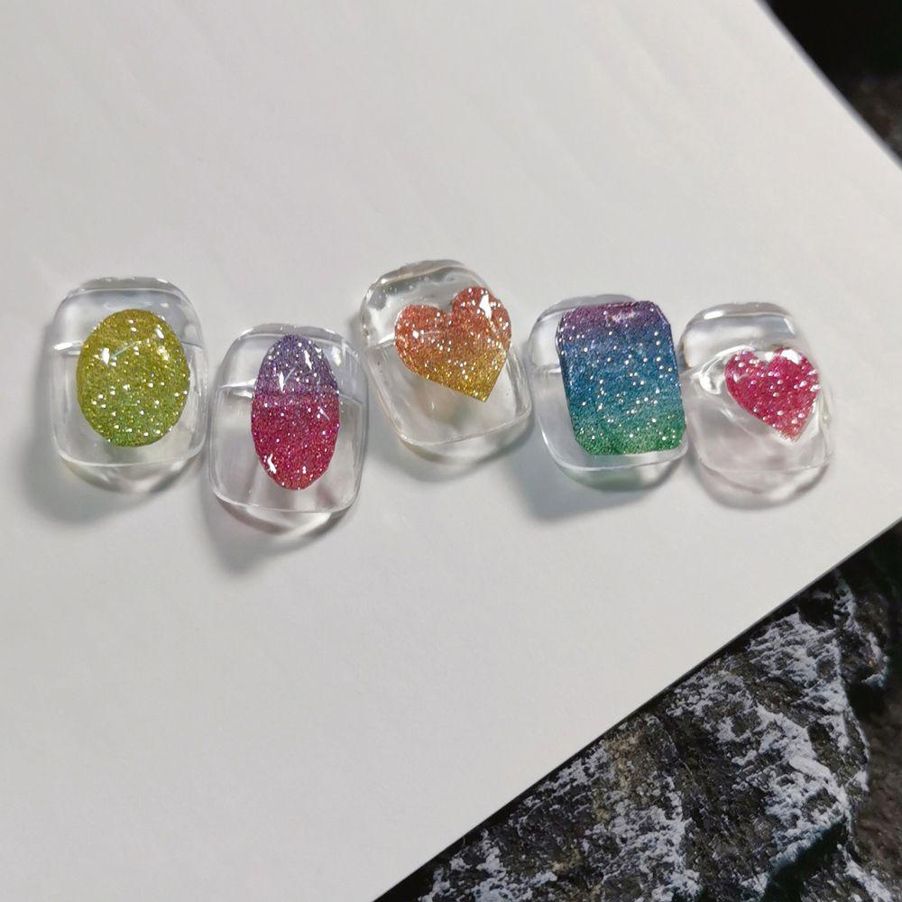 Giấy Dán Móng Tay 3D Màu Sắc Gradient Dành Cho Nữ