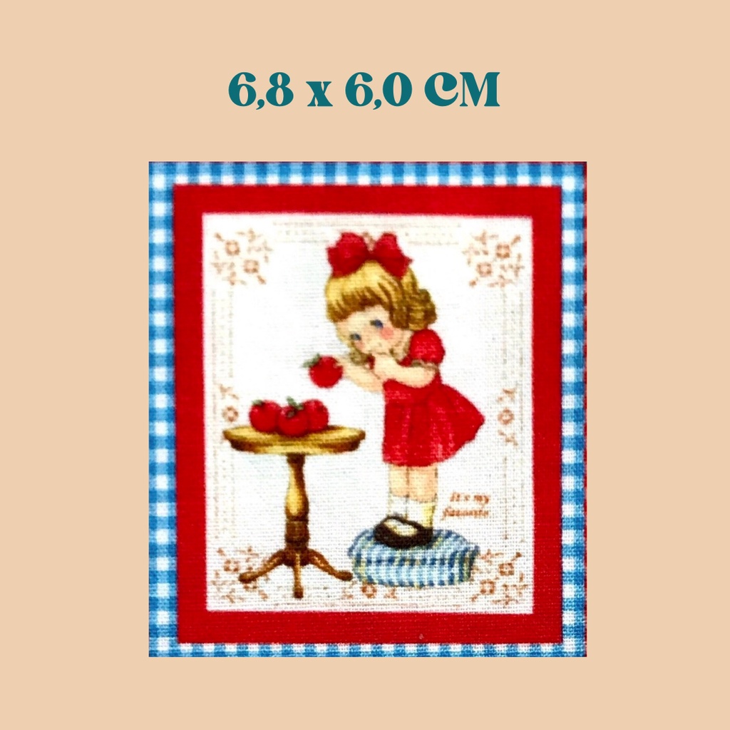 Sticker ủi nhiệt phong cách retro cổ điển Châu Âu, vải may vá, trang trí DIY, đồ handmade patchwork vintage