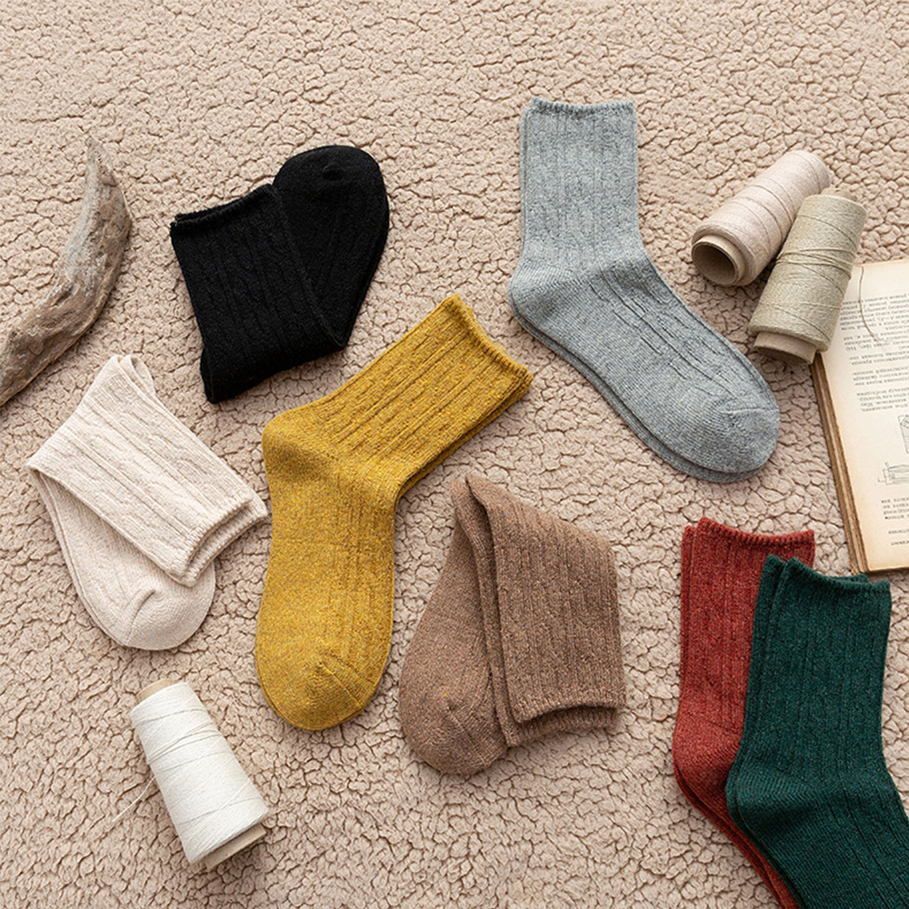 Tất chân cotton thoáng mát màu trơn hợp thời trang cho nữ